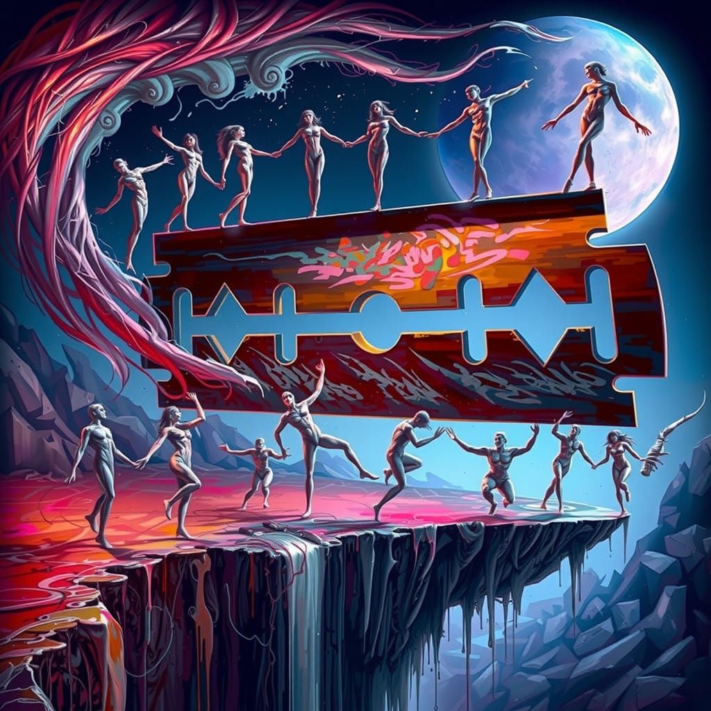 Dynamic Dance Pose Against Vibrant Graffiti