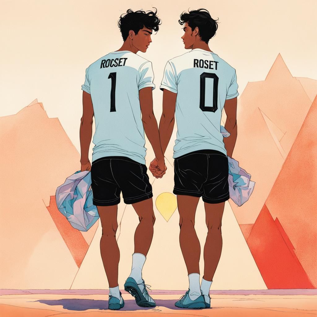 Romantic Soccer Couple in Love