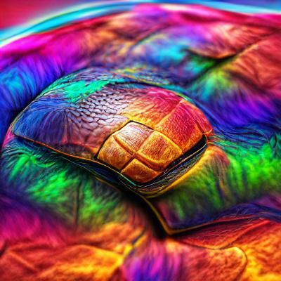 Colorful Turtle Shell in 8K Resolution