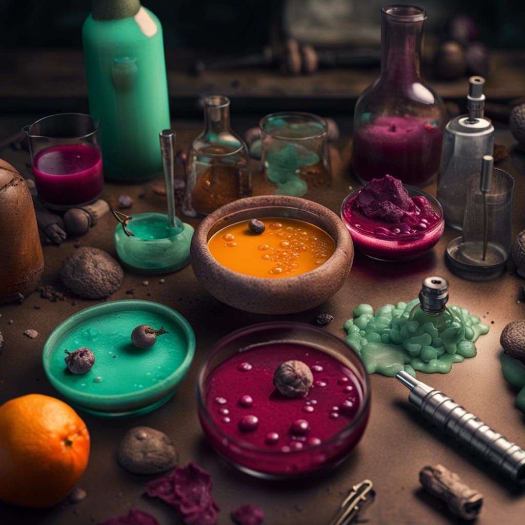 Zombie Corpse in Laboratory: Dramatic Digital Painting