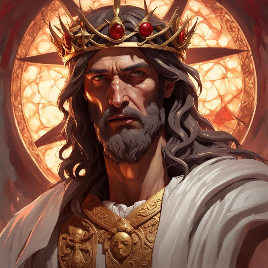 Byzantine Lucifer Portrait in Hyperrealistic Style