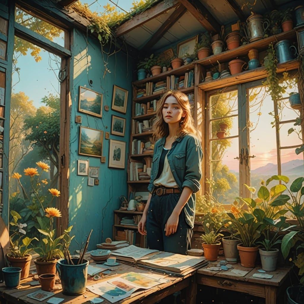 Ethereal Golden Hour Scene in 8k Resolution