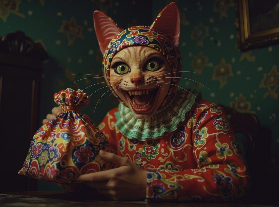 Horrifying Being with Magic Bag, Analog Lomography Style