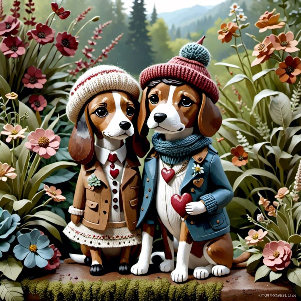 Beagles in love