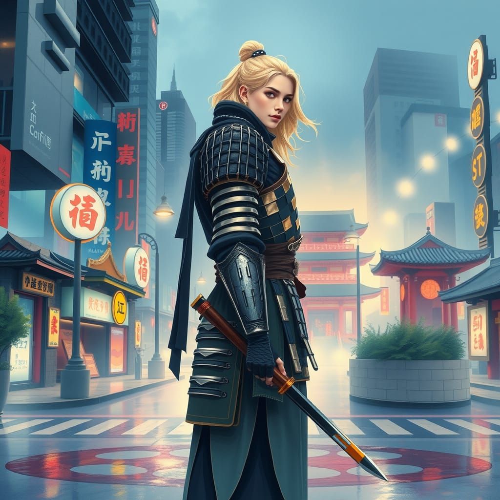 Urban Samurai Embodies Asian Mysticism in Whimsical, Modern ...