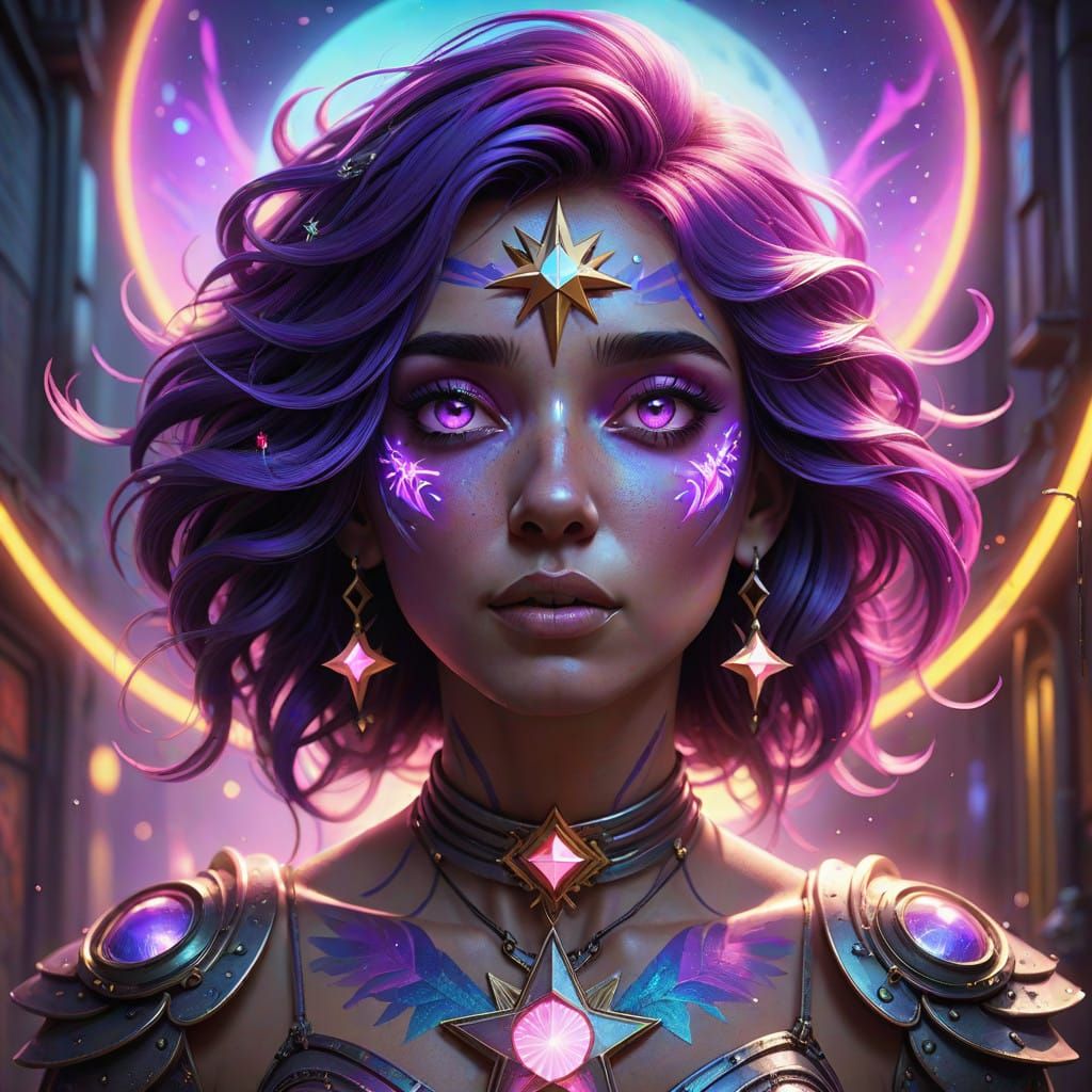 Radiant Goddess Awakens in Iridescent Splendor