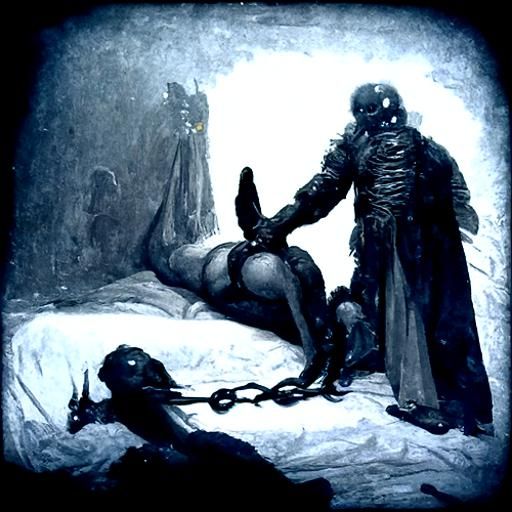 Horrific BDSM Scene in Gustave Doré Style