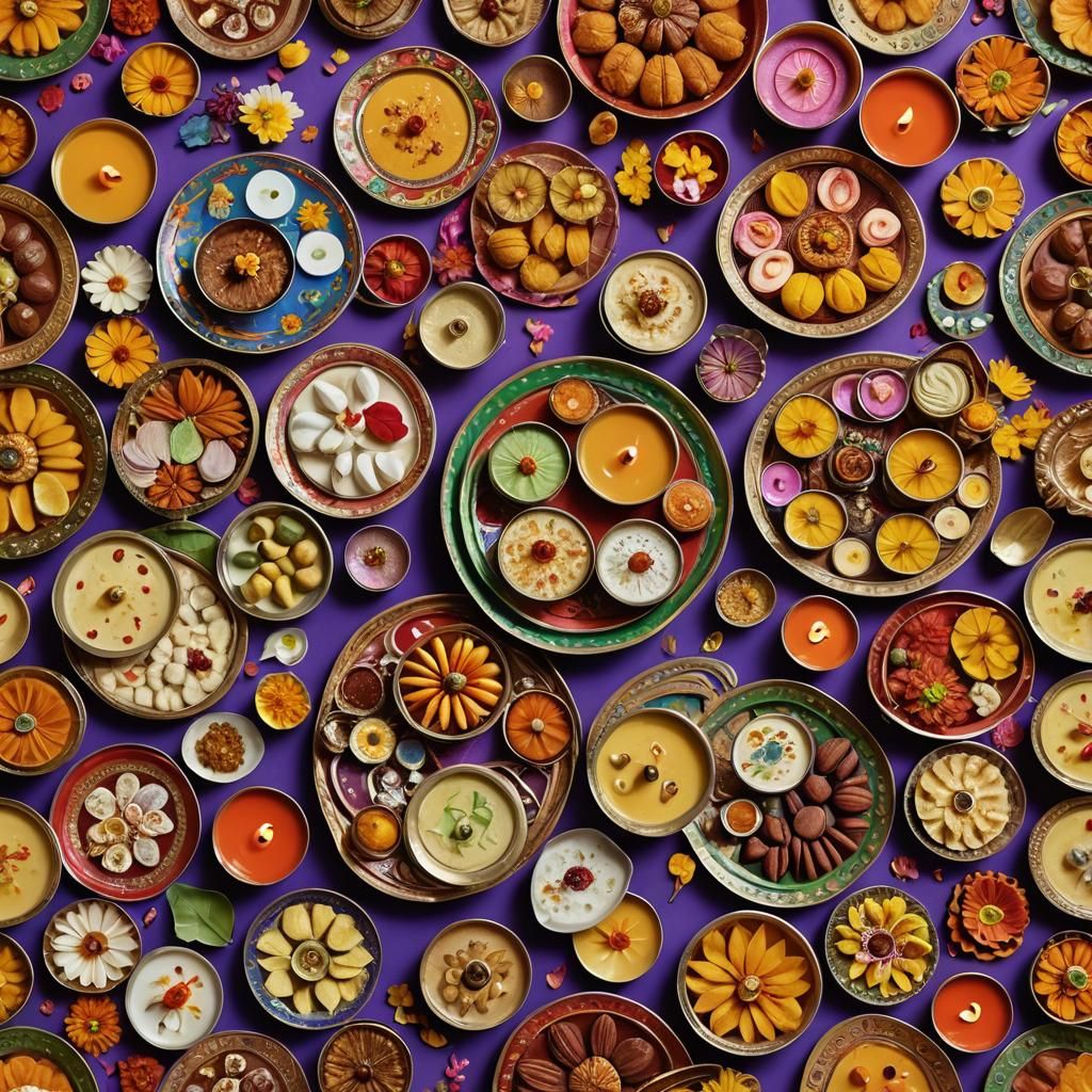 Diwali Sweets: A Colorful Celebration in Digital Art