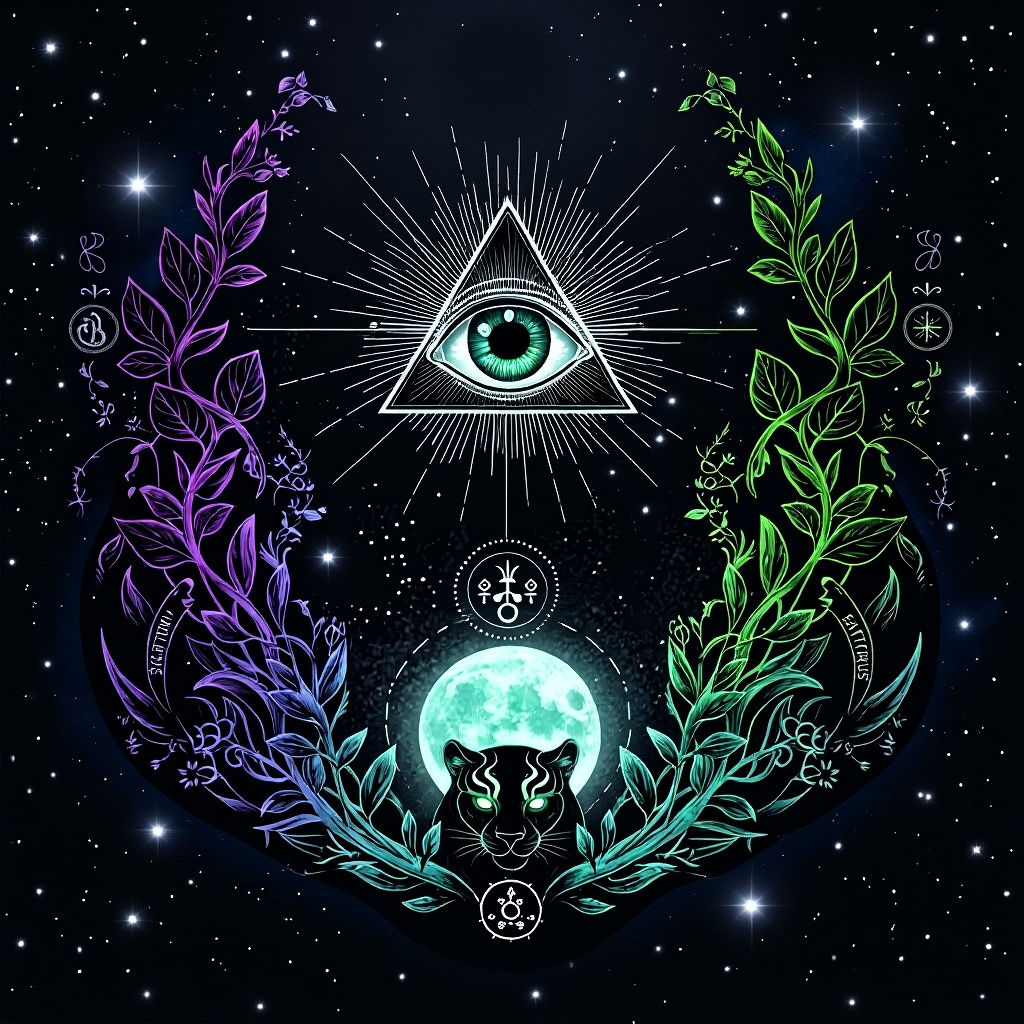 Mystical Divination Cloth with All-Seeing Eye