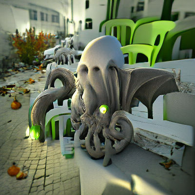Halloween Cthulhu Monster in Festive Horror