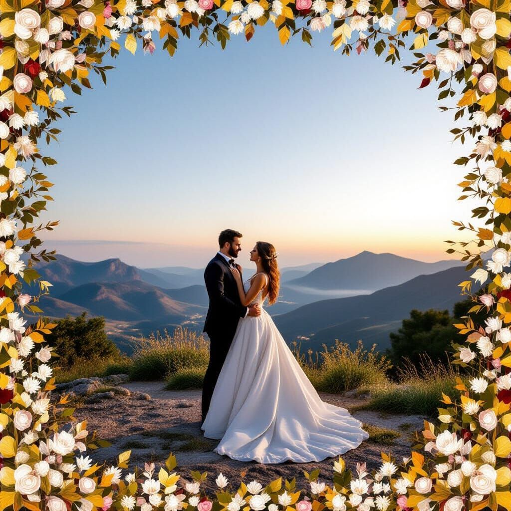 Mystical Twilight Encounter Between Man and Woman