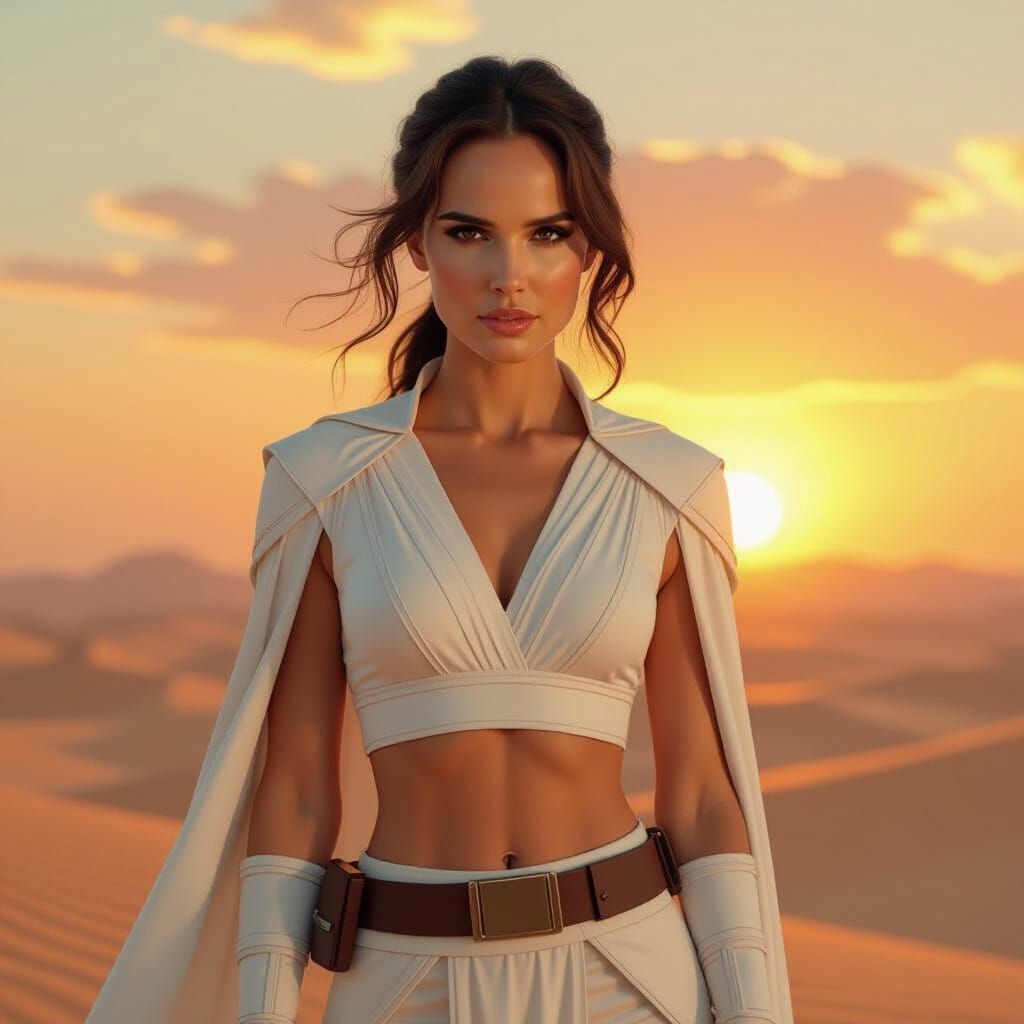 Natalie Portman as Padme in Digital Painting Style