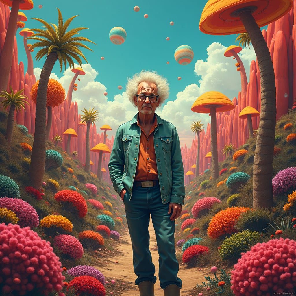 Bill Murray in Dreamlike Basquiat-Inspired Landscape