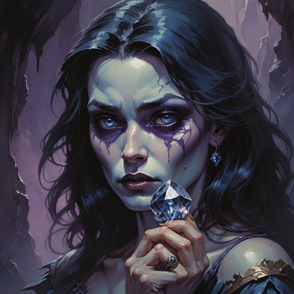 Dark Fantasy Portrait: Morbid Opportunist with Crystal