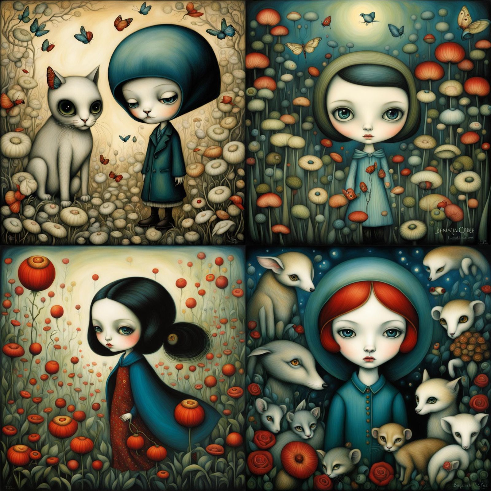 Portrait in Keane and Lacombe Styles