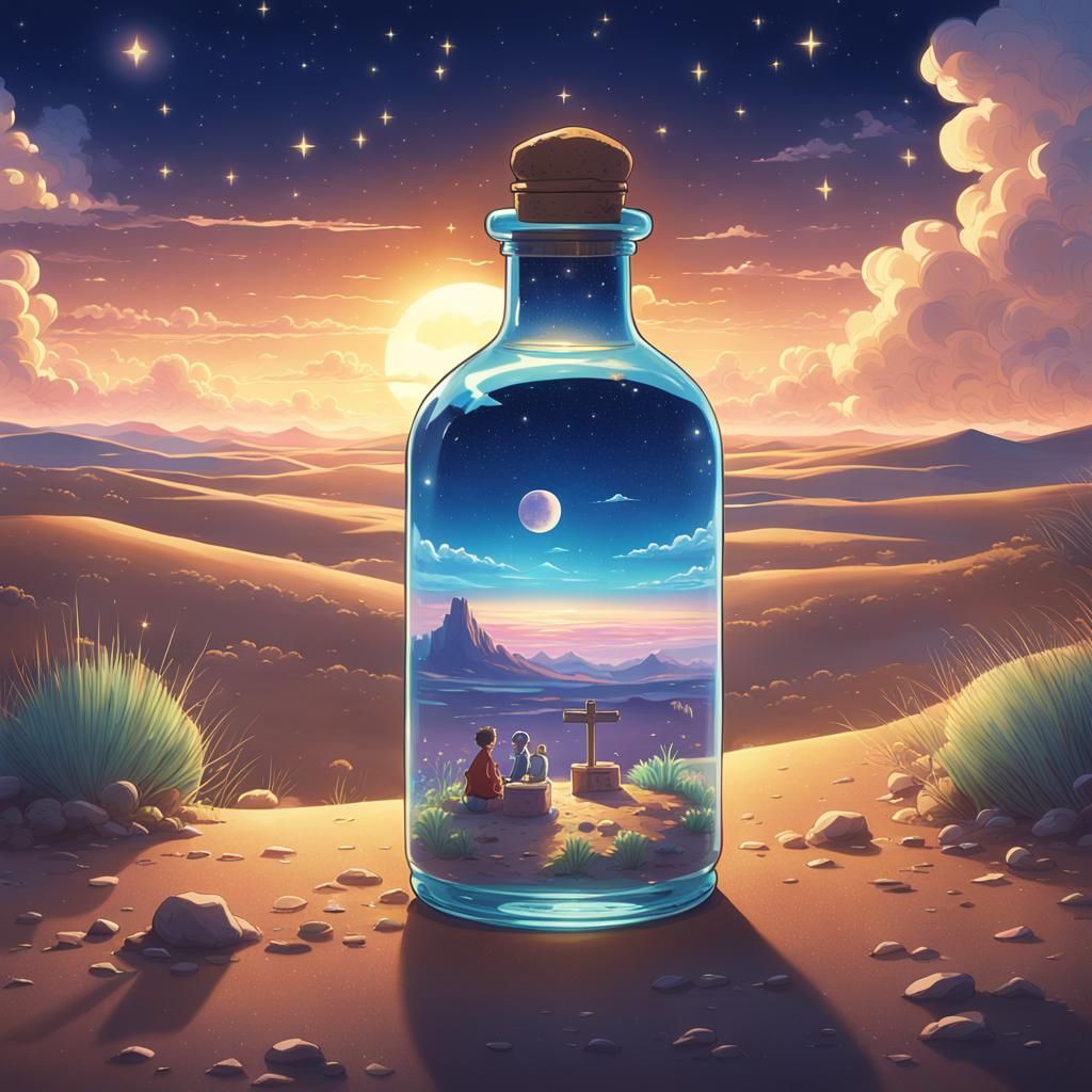 Night Desert Sky in a Bottle, Disney Style
