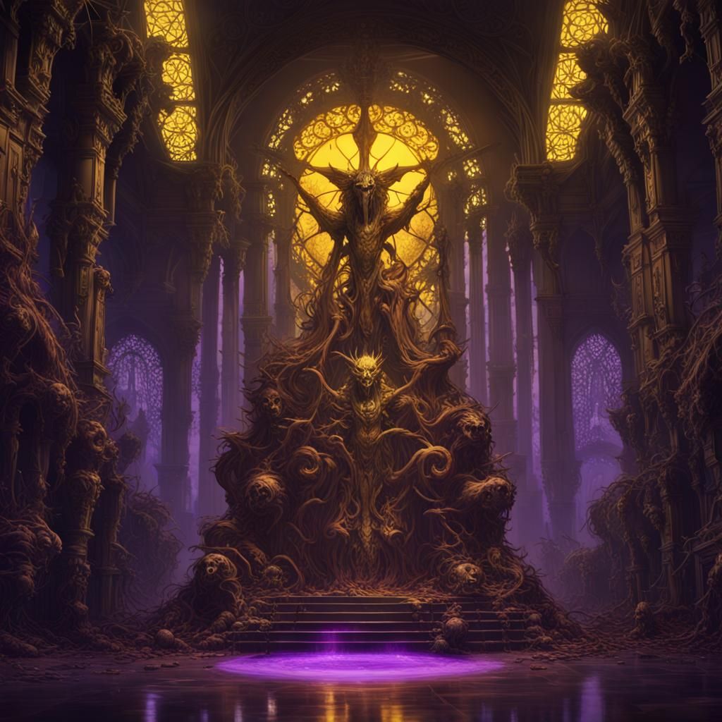 Hyperdetailed Dark Fantasy Metal Death Concept Art
