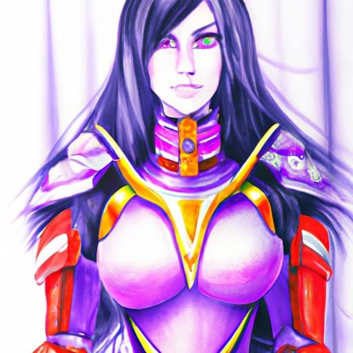 Woman in Battlesuit as Video Game Character