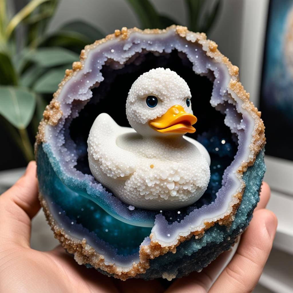 Detailed Geode Reveals Rubber Ducky