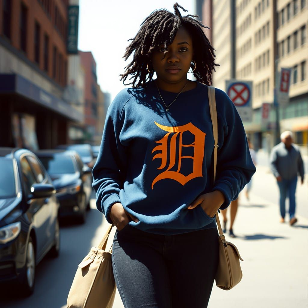 Detroit City Streets in Cinematic Style