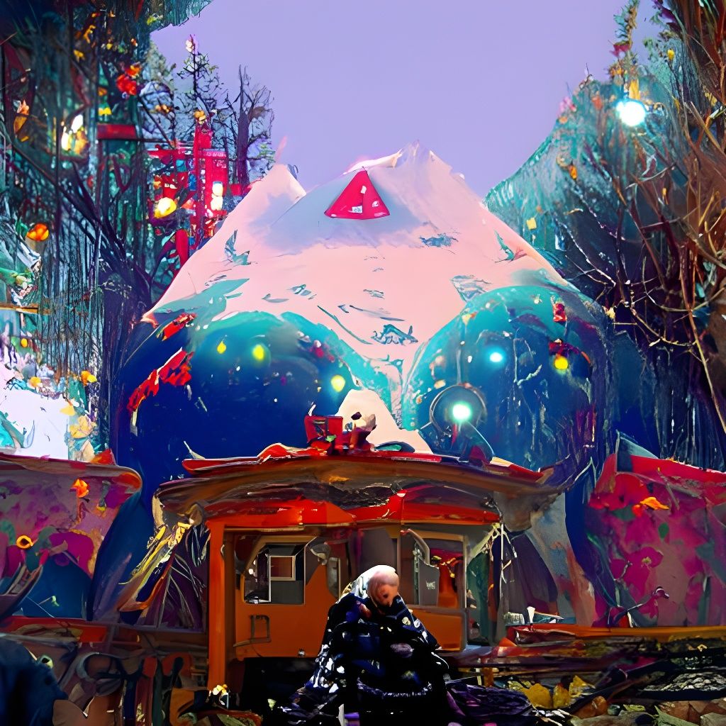 Fractal Little Red Riding Hood Rides the Wolf