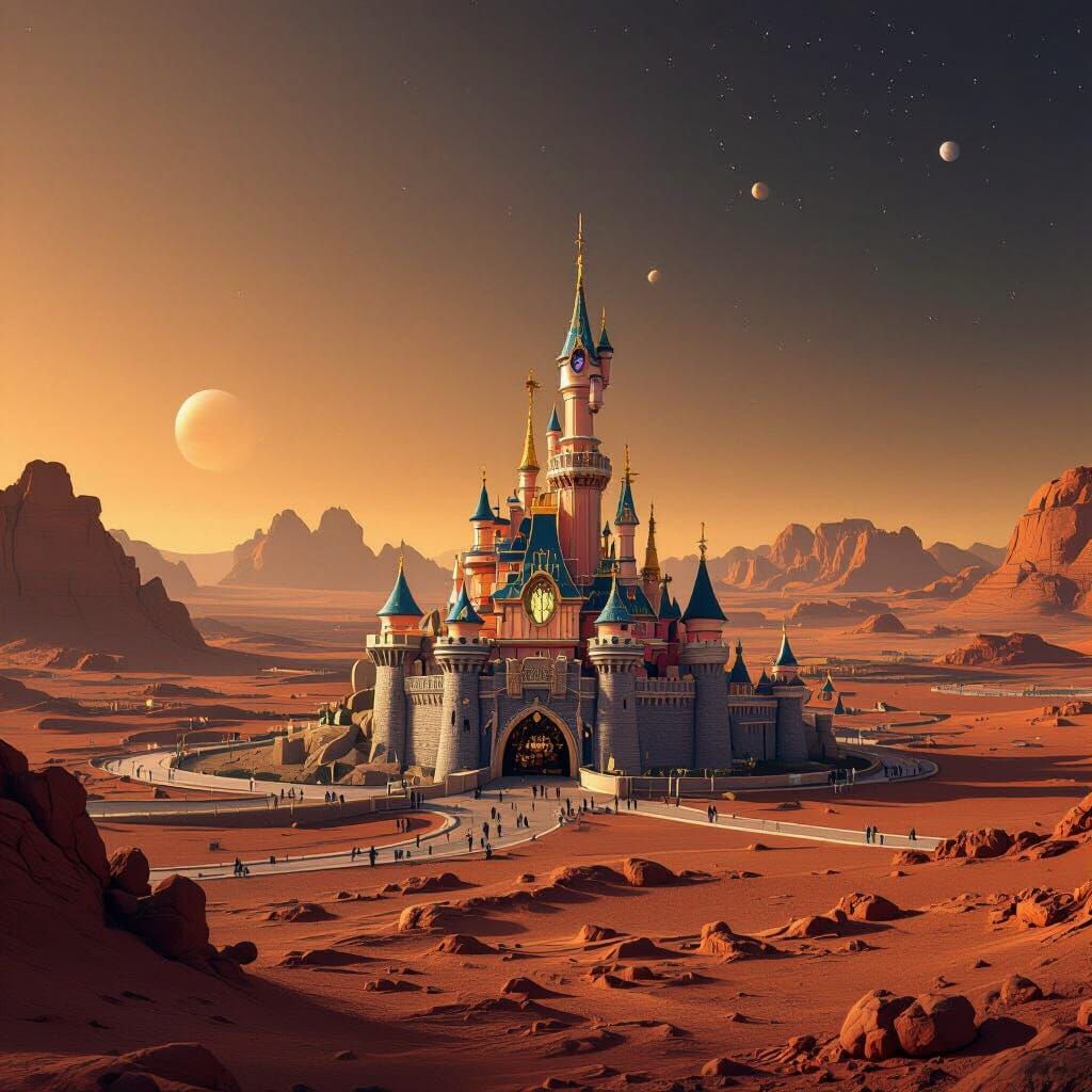 Disney Land on Mars: A Futuristic Theme Park Adventure