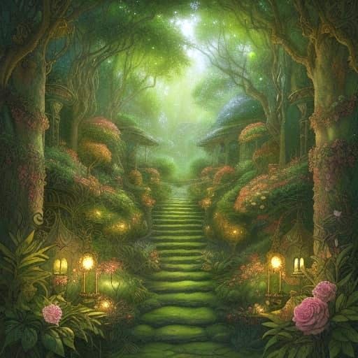 Secret Garden Unfolds From Enchanted Book Pages