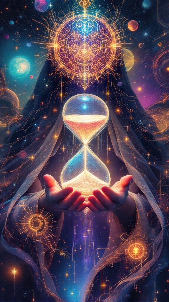 Ethereal Goddess of the Future in Vibrant Pop Art