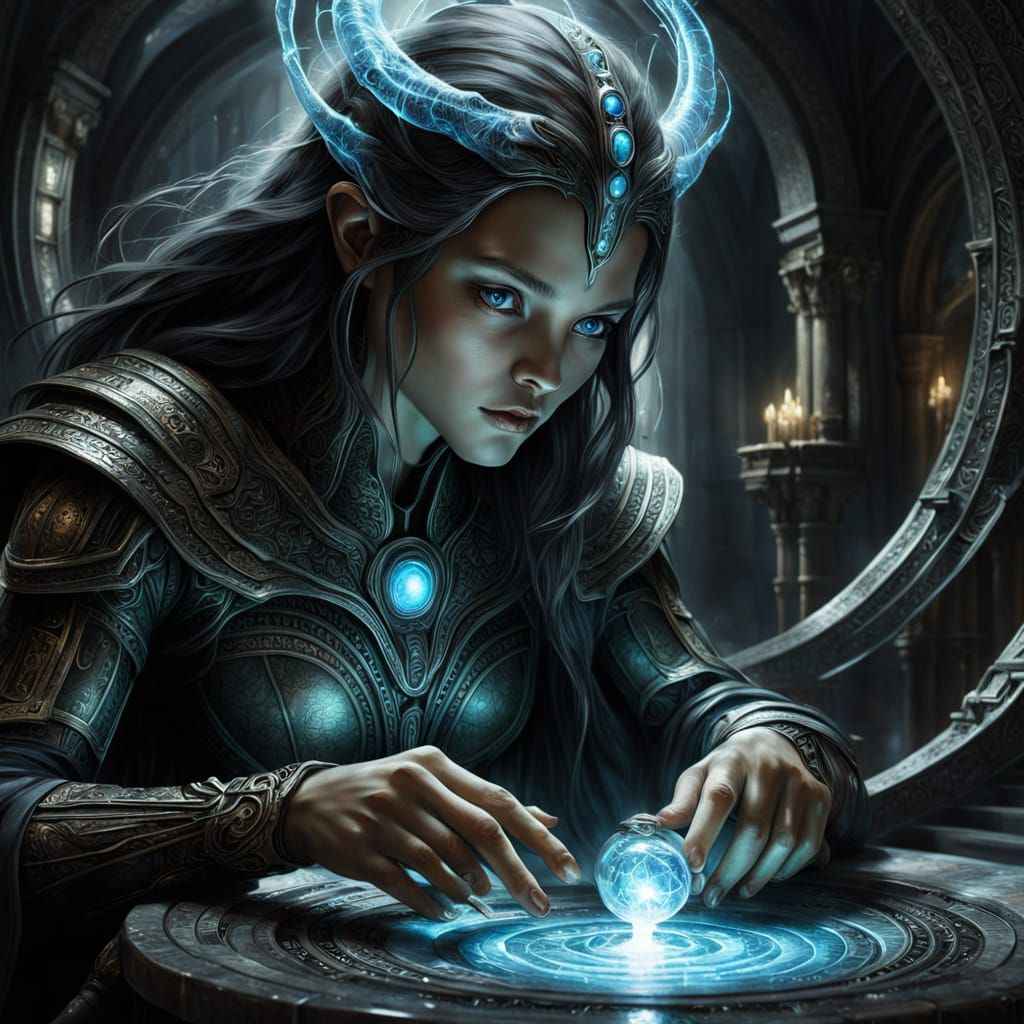 Arcane Sculptor Conjures Fantasy Creature from Marble