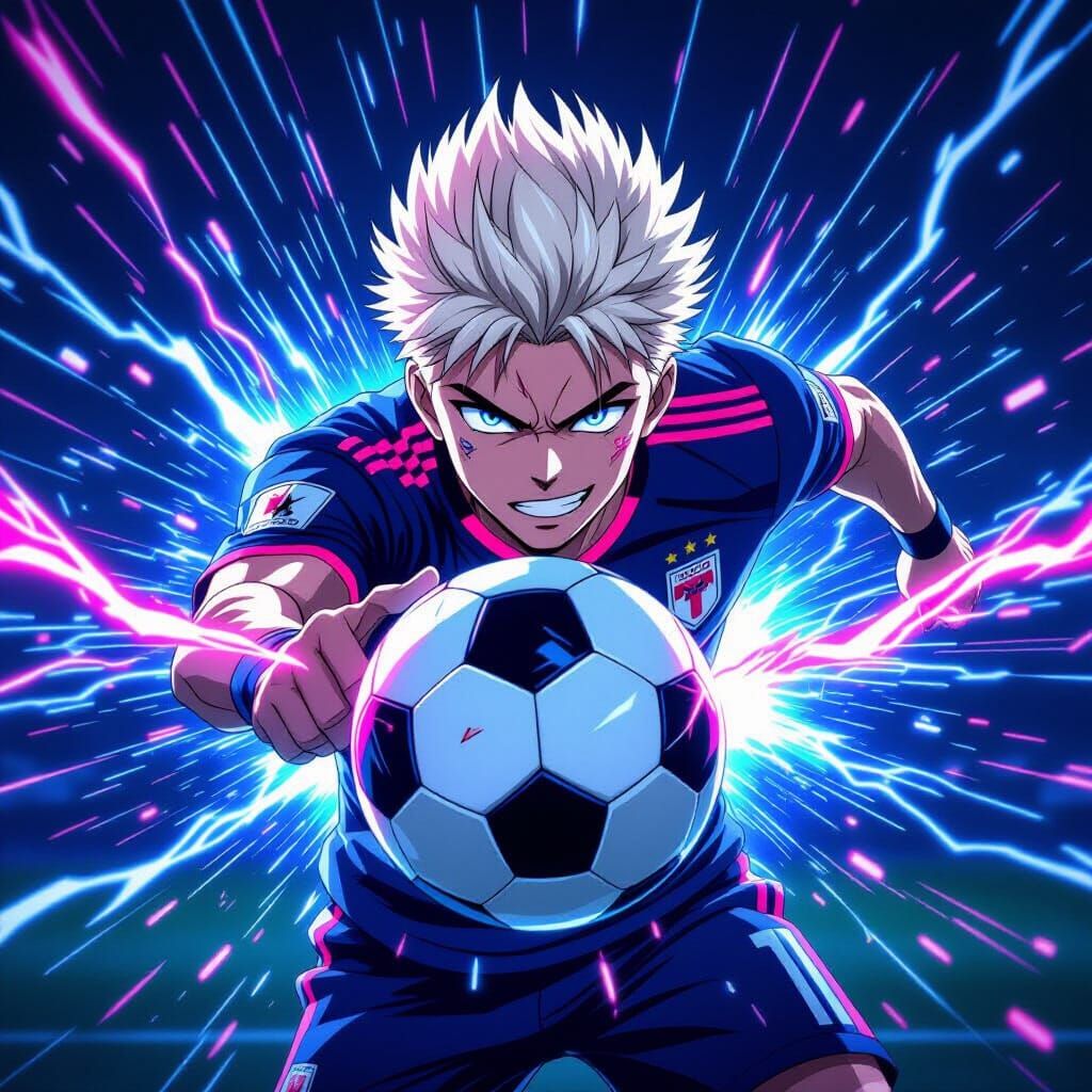 Michael Kaiser's Explosive Soccer Shot in Cinematic Style