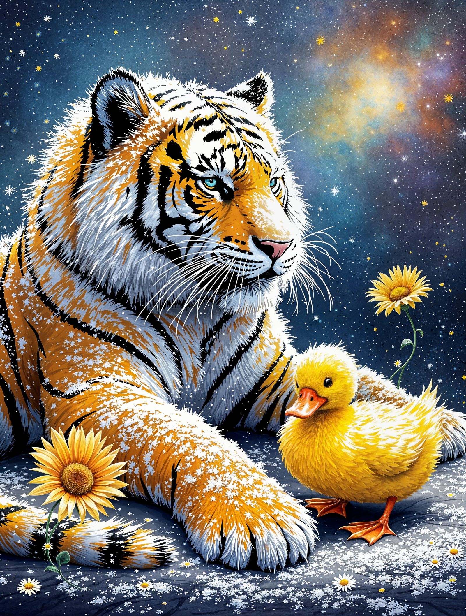 Friends in a Frosty Galaxy