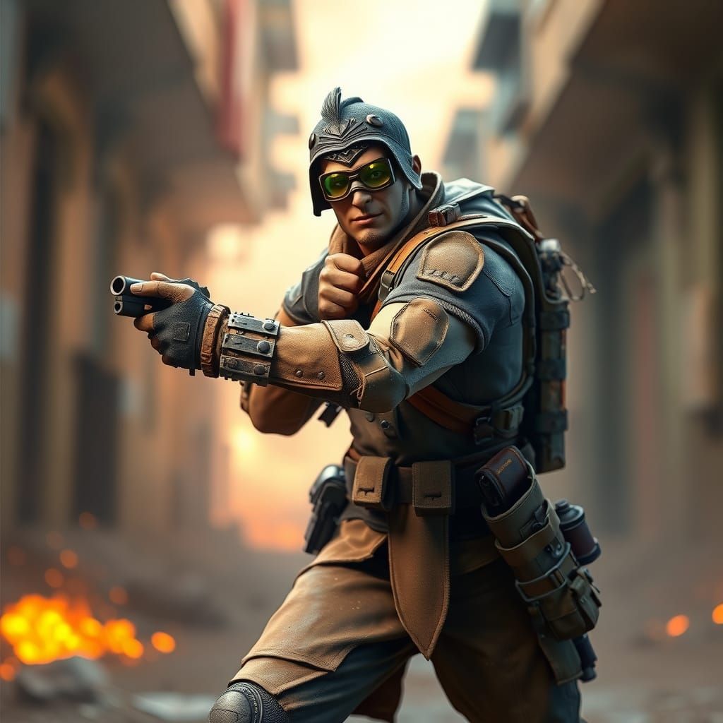 Cyberpunk-Inspired Scout Character in High-Definition 3D