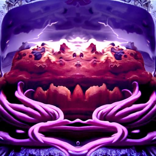 Eldritch Gothic Birthday Cake in Photorealistic Style