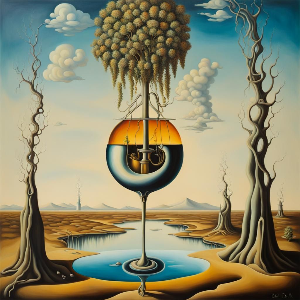 Surreal Infrasound Plant in Salvador Dali Style