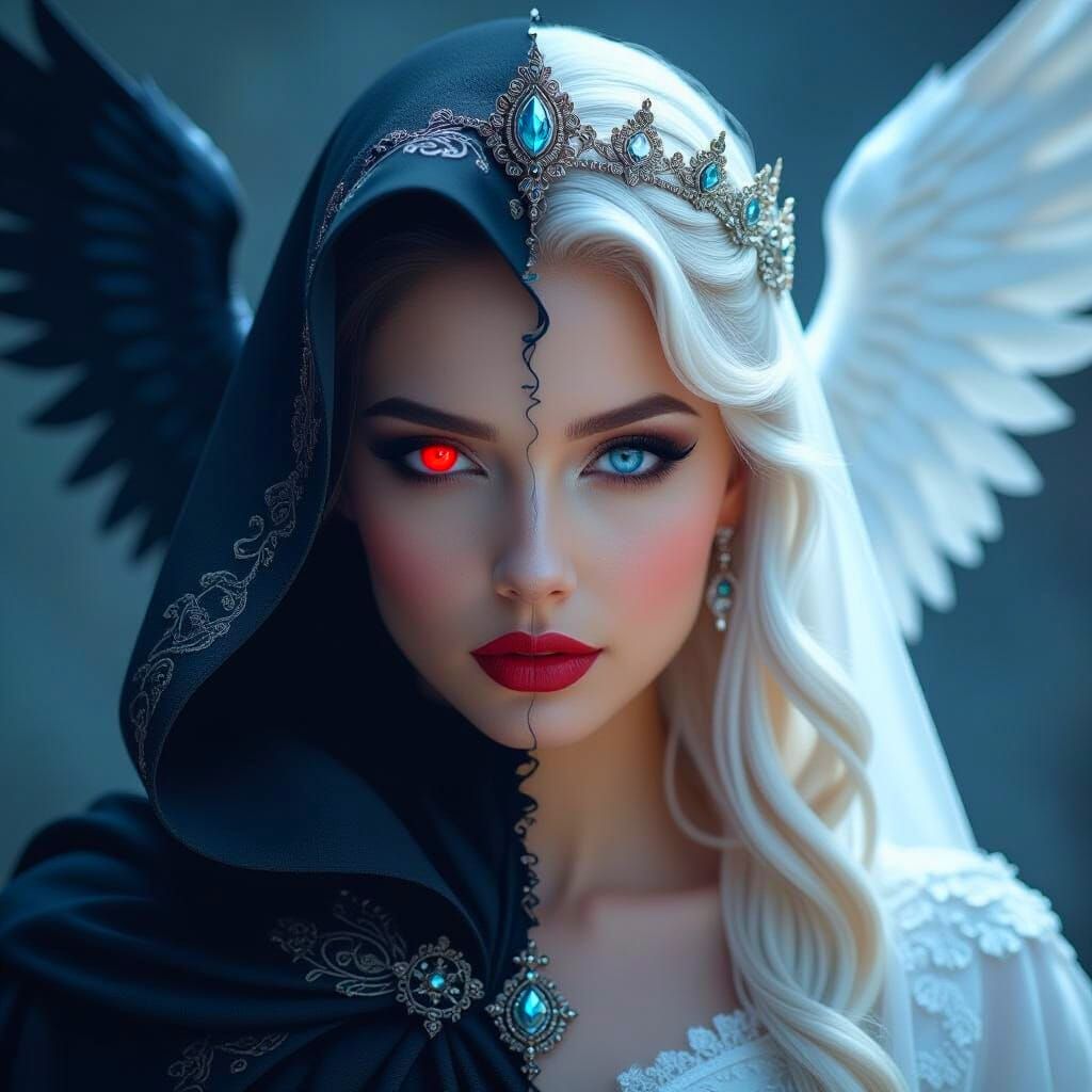 Good vs Evil: A Double Exposure Portrait