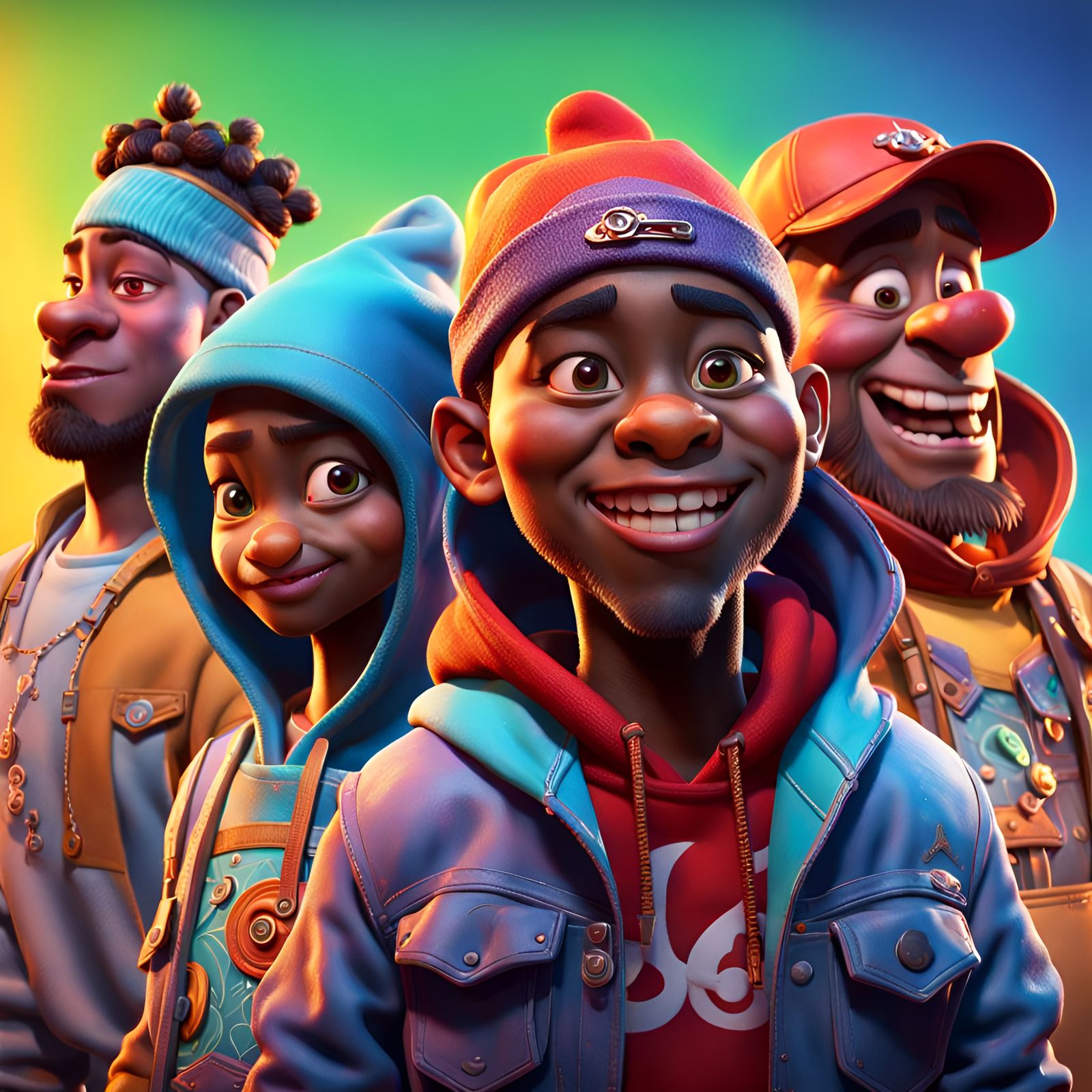 Hyperrealistic Hood Gangs Concept Art