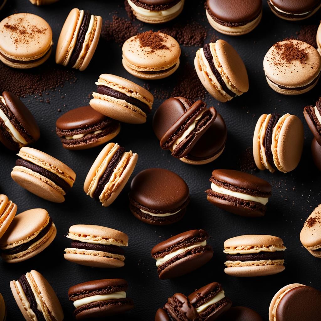 Tiramisu Macaron Art