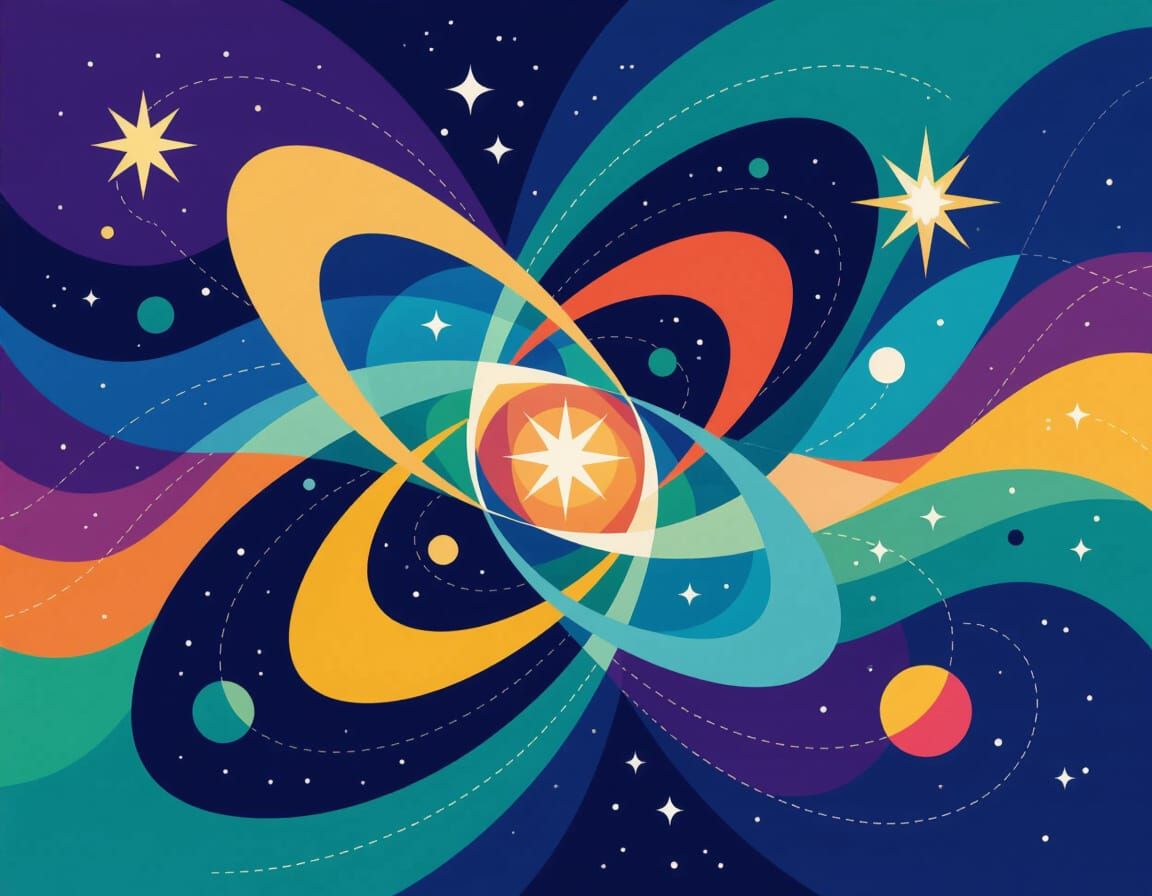 Abstract Scientific Discovery with Vibrant Colors