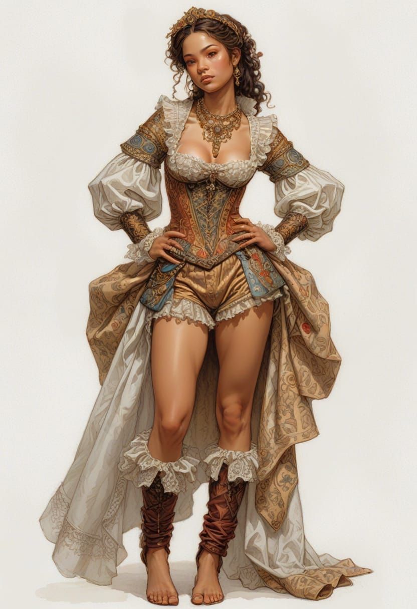 Renaissance Beauty Inspired by Boris Vallejo