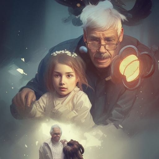 Detailed Family Portrait in Trending Art Style