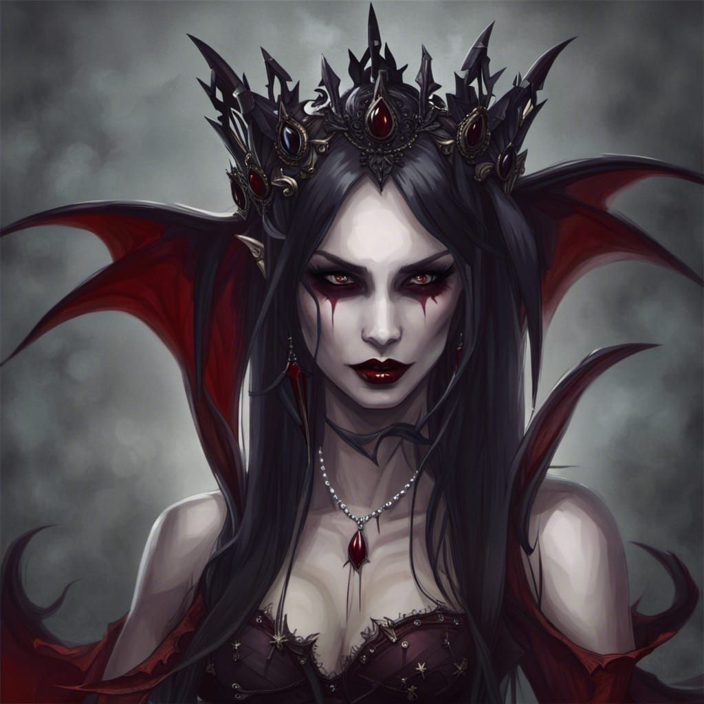 AI Vampire Queen: Gothic Art