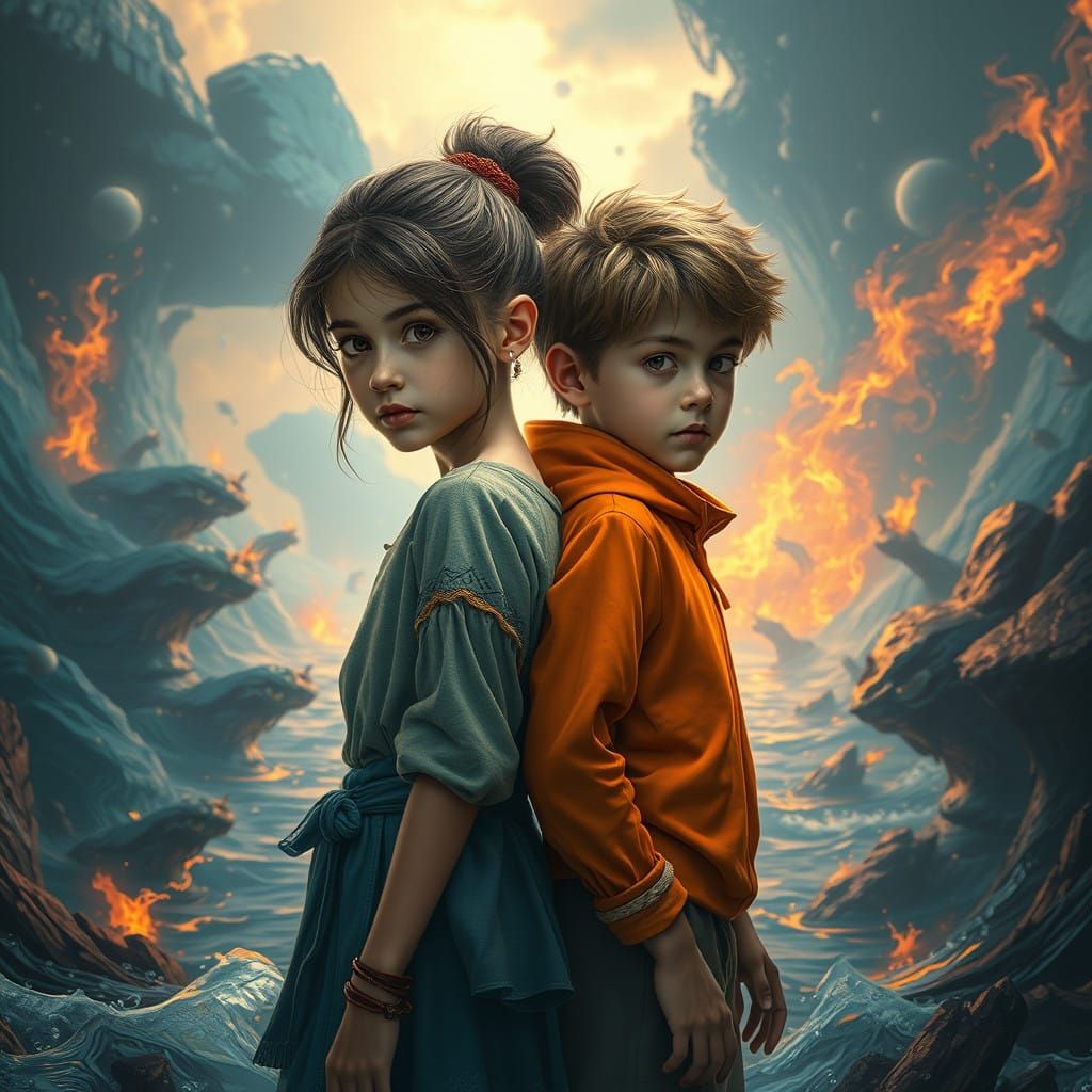 Young Warriors Engage in Magical Water Battle