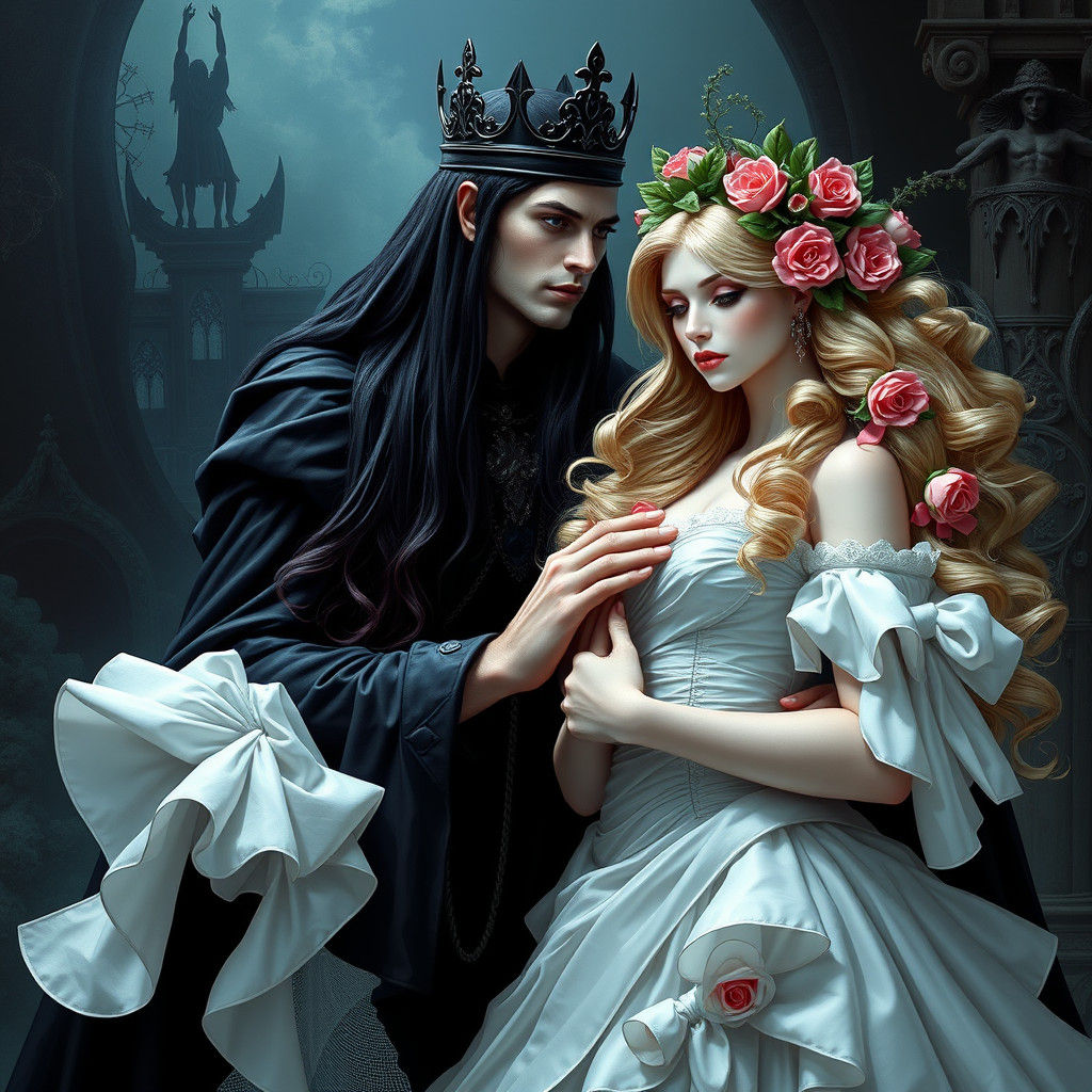 Underworld King Captures Spring Bride in Art Nouveau Style