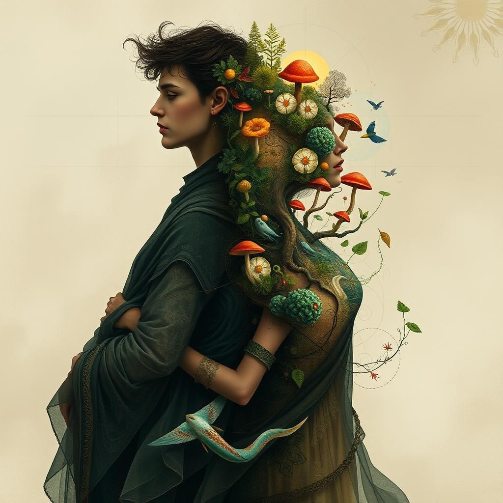 Ethereal Figures in Dreamlike Mindscape Concept Art