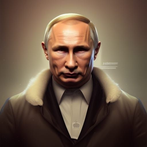 Putin and Trump as Babies: Digital Art Portrait