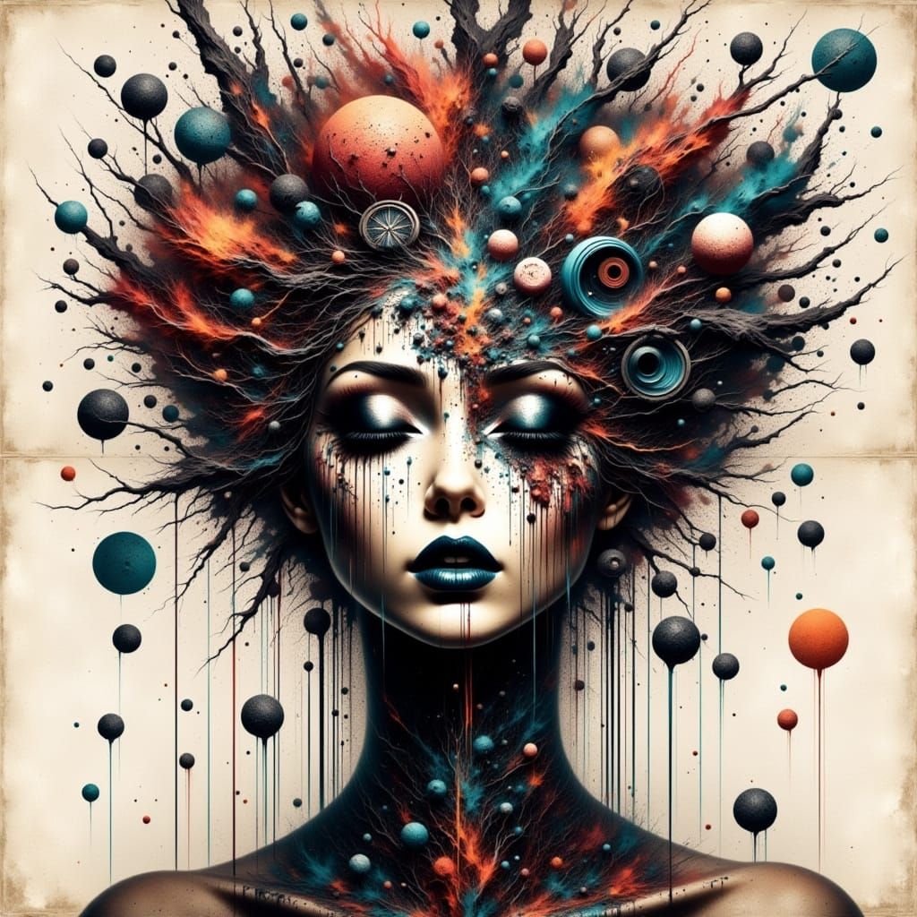 Dark Cyberpunk Cityscape in Neon Lights