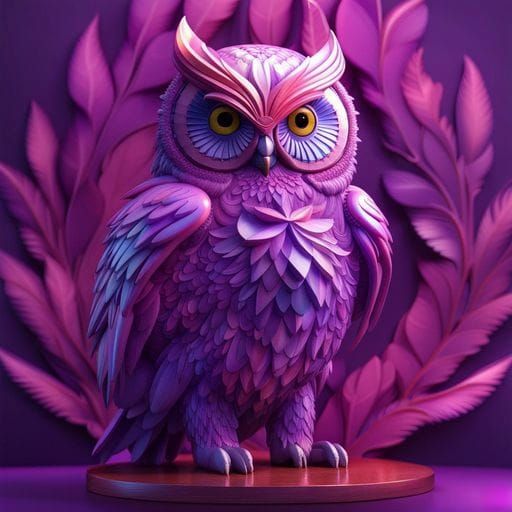 Purple owl