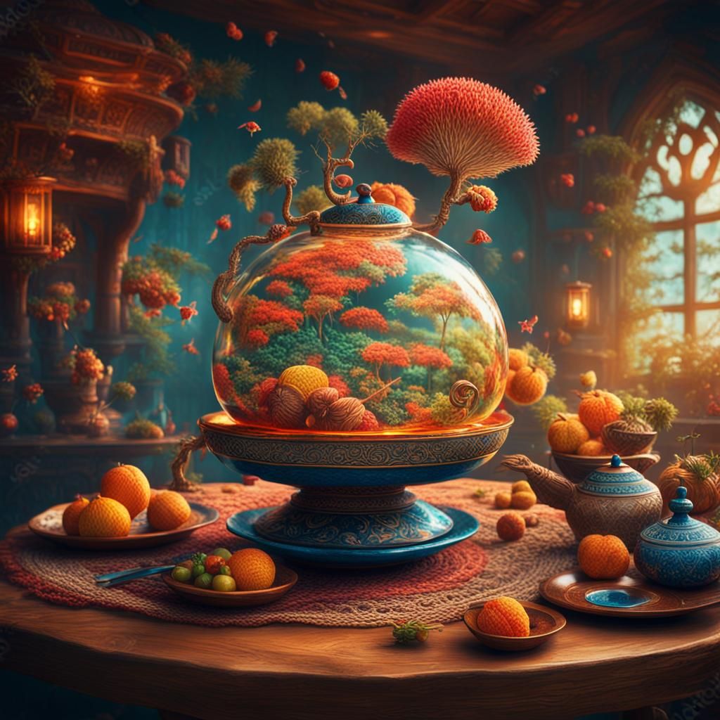 Elegant Zibanezuba Photoillustration on Table