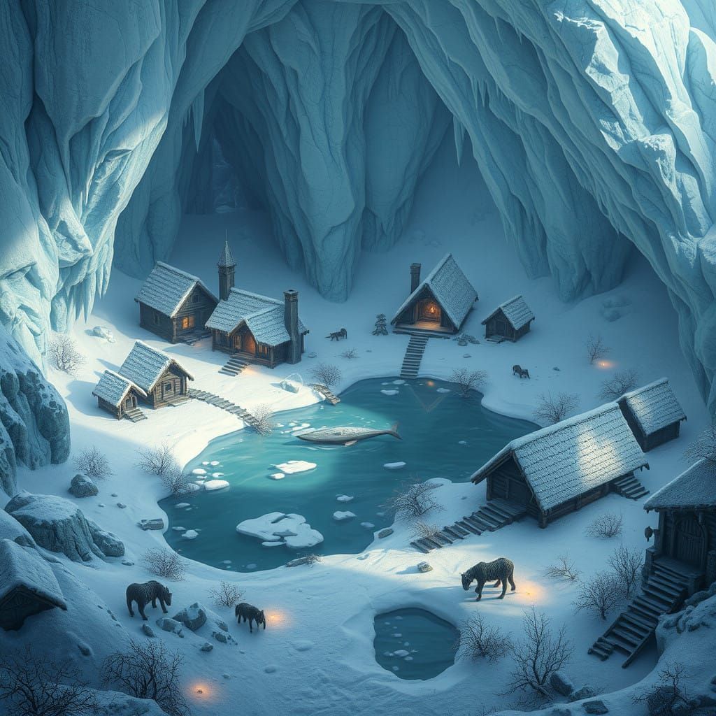 Fantastical Frozen Falmer Village in Crystalline Beauty