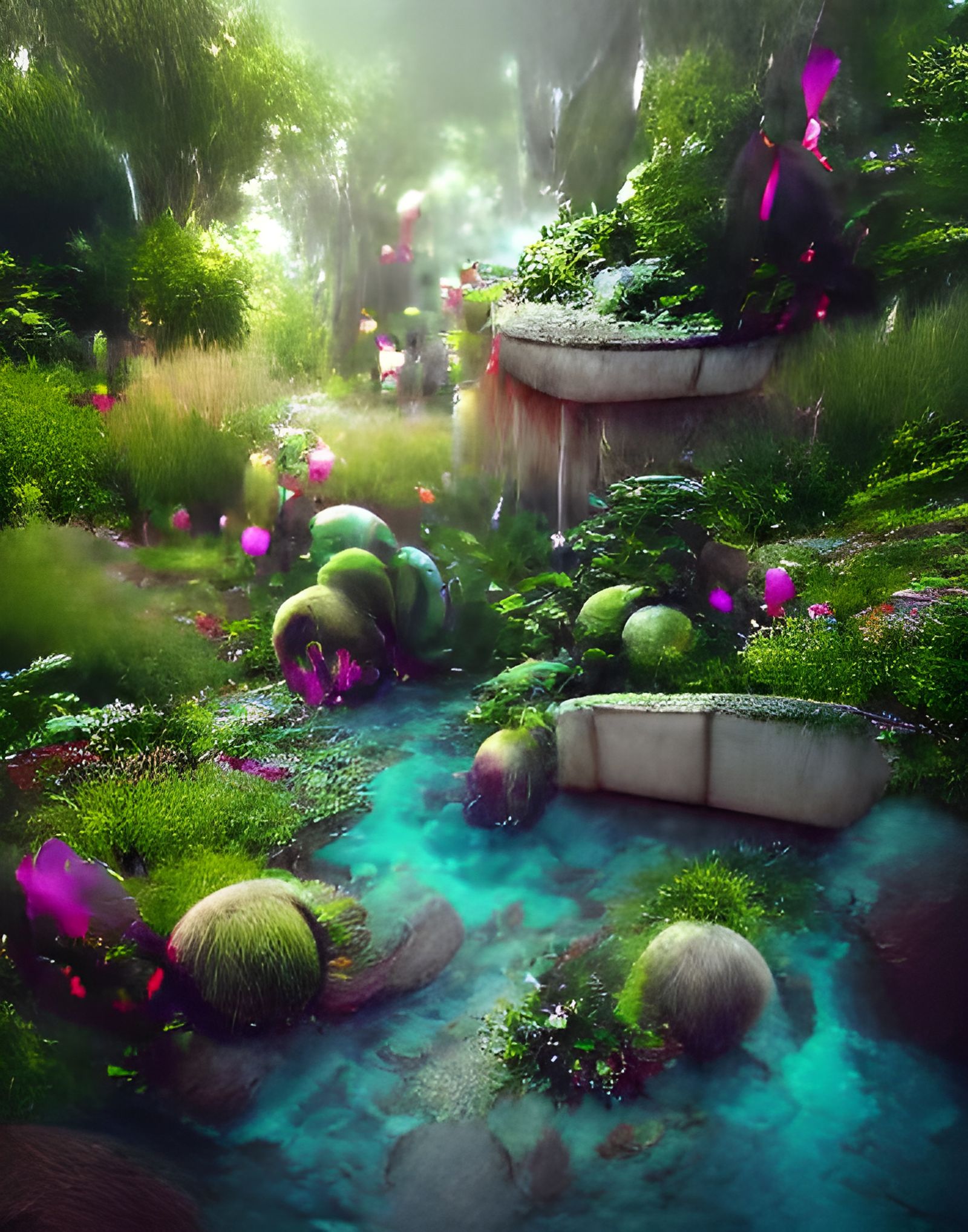 Lush Garden Scene Trending on Artstation